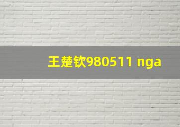 王楚钦980511 nga